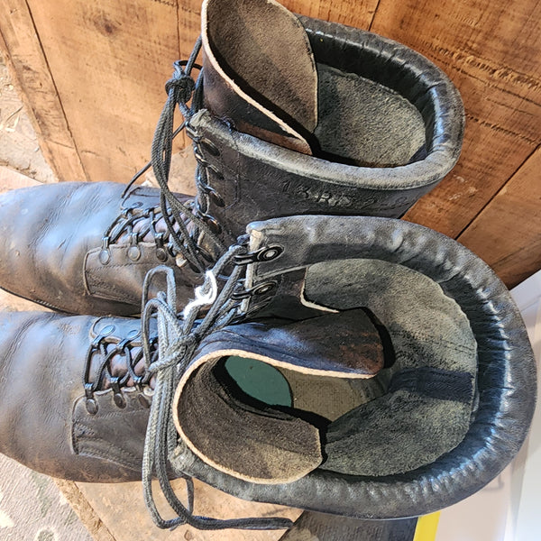 Vintage Leather Army Boots Mens Size 13