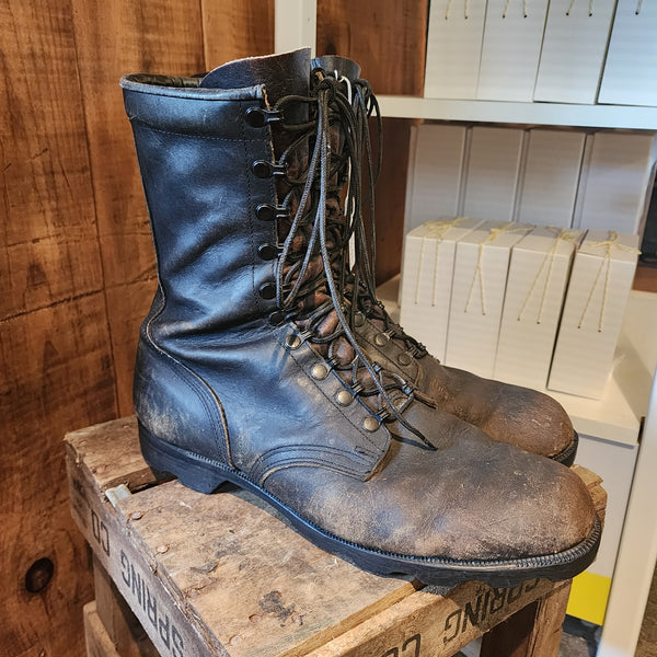 Vintage Leather Army Boots Mens Size 13