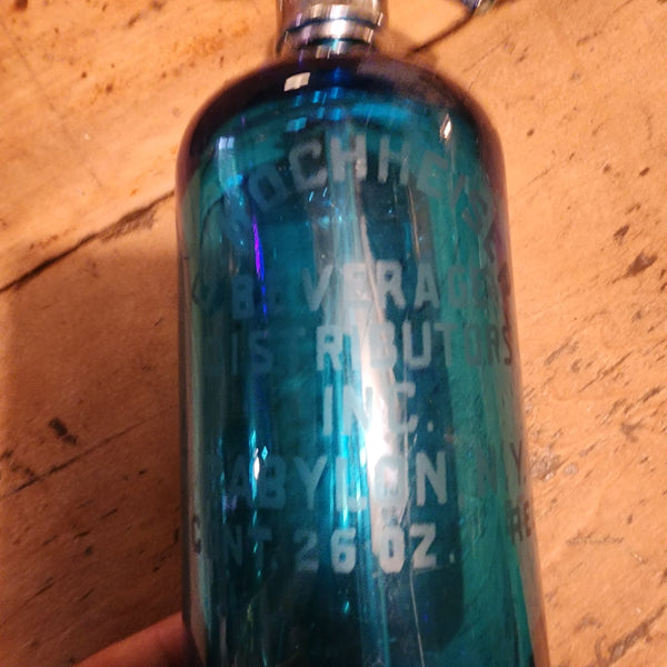 Vintage Blue Seltzer Bottle