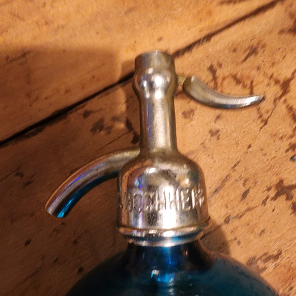 Vintage Blue Seltzer Bottle