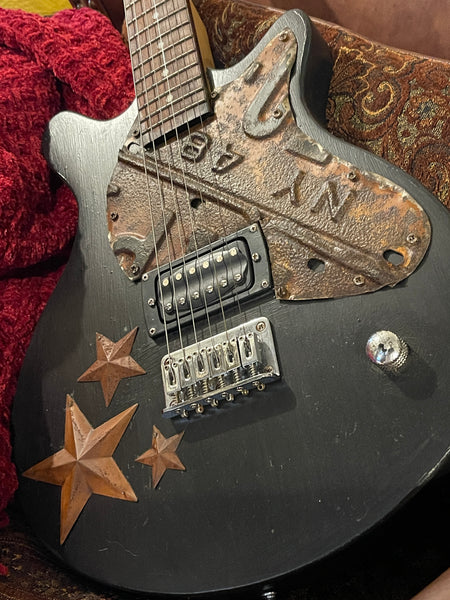 Electric Guitar with 1948 New York Plates