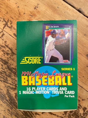 1991 Score Series 1 Major League Baseball Cards Wax Box - 35 Sealed Packs
